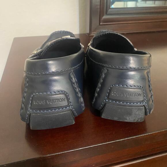 Louis Vuitton Big Logo Buckle Black Monte Carlo Loafers Size 9 - Picture 5 of 8